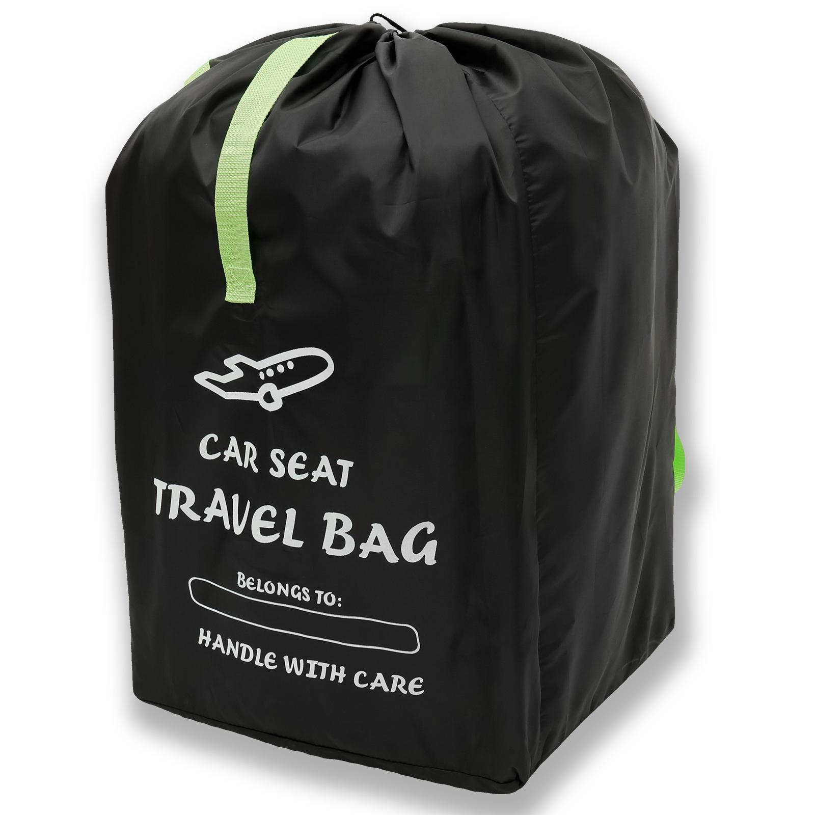 

Oxford Cloth Car Seat Travel Bag Large Capacity Car Seat Cover Bag with Drawstring and Wide Shoulder Strap for Airplane 17.7x7.7x33.4inch чорний