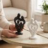 Plastic Abstract Family Sculpture Unique Parent-Child Figurine  Bedroom Decor