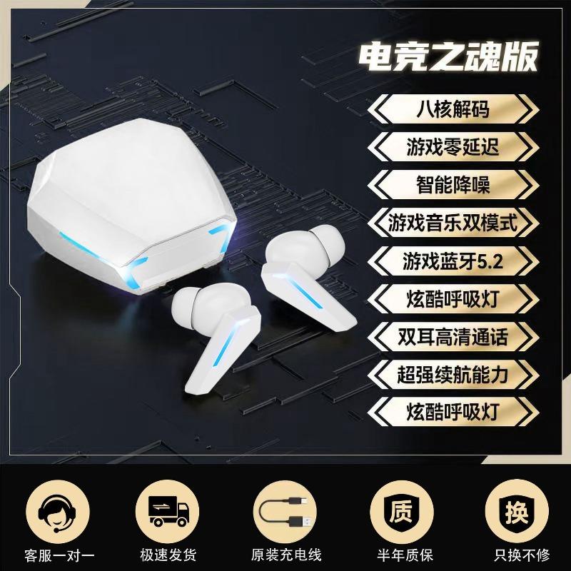 Private model mini wireless bluetooth headset in-ear noise cancellation e-sports game headset ultra-low latency