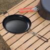 Barbecue Frying Pan Portable Non Stick Fry Pan Foldable Handle with Scratch-resistant Coating for Hiking Picnic Backpacking