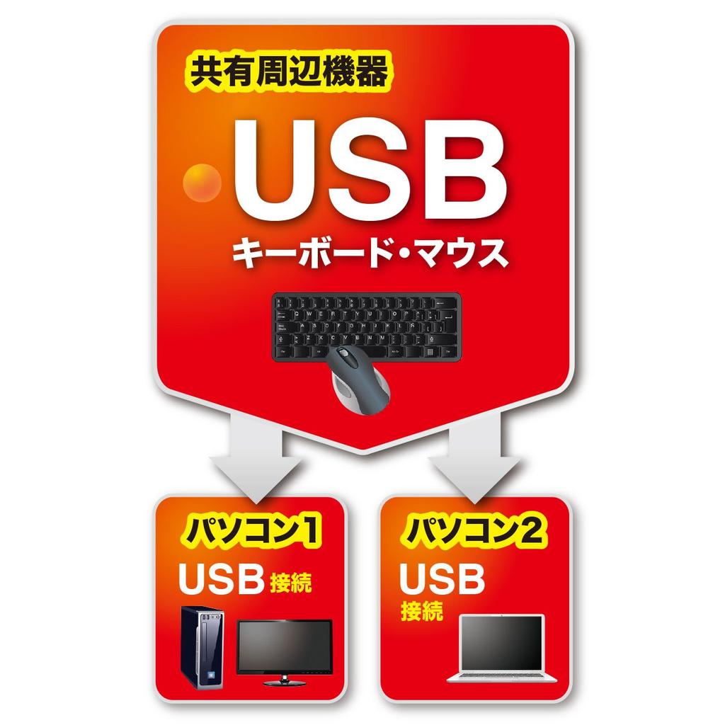Sanwa Supply SW-KM2UU Keyboard and Mouse Switch (2:1)