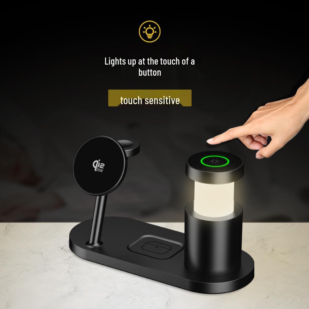 Qi2.2 Magnetic Wireless Charger & Night Light for Apple Phones, Watches, Earbuds