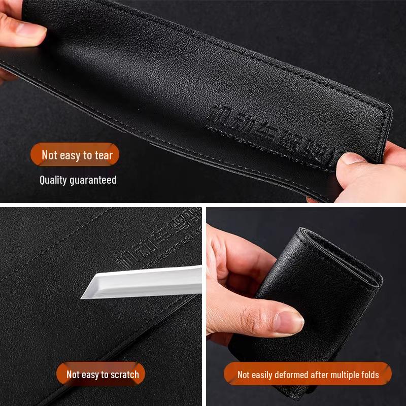 Men's 2024 New Model Leather Driver's License and Vehicle Document Holder with Protective Cover
