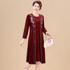 XUEXI Velvet Formal Dress for Mothers