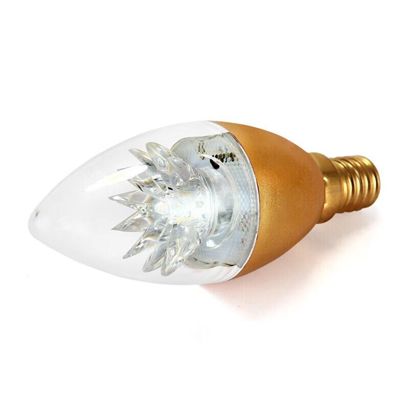 FSL Foshan Lighting LED Energy-saving Bulb Candle E14 Small Screw Base 6.5W White Light Gold