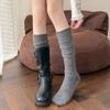 Retro Hollowed-out Warm Cashmere Calf Socks for Women, Knitted Pile Socks for Autumn and Winter Warmth, Paired with Boots and Long Stockings