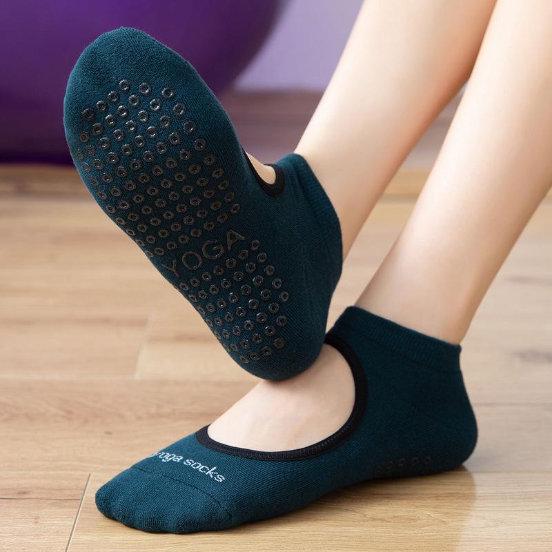 Sports Yoga Socks Women/Girl Non Slip Breathable Backless Indoor Gym Floor Ankle Sock Ladies Fitness Ballet Dance Pilates Sock
