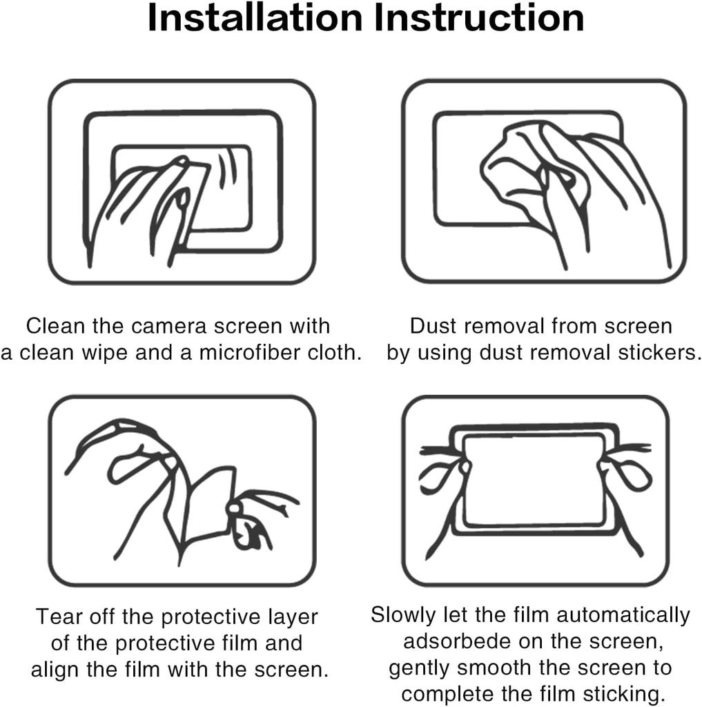 Rieibi Canon EOS RP Screen Tempered Glass Screen Protector for Canon EOS 9H Impact Fingerprint High Hardness [3-Pack] Protector, 0.25mm Thin, RP,