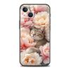 Luxury TPU Soft Phone Case For iPhone 17 Air 16E 16 11 15 14 Pro MAX 12 13 7 8 Plus X XR XS SE 2022 Cover Wearing Flowers Cat