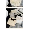 Women Sweet French Style Lace Solid Antibacterial Mid Waist Cotton Panties