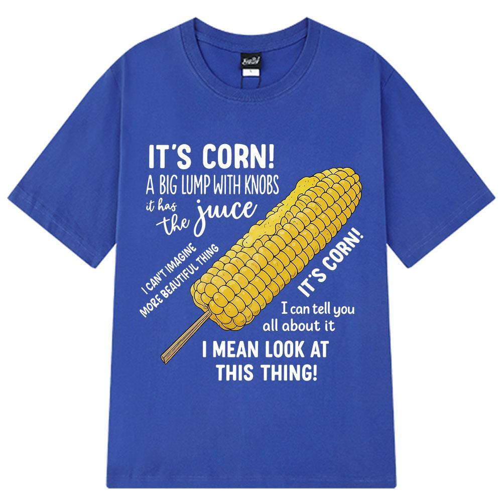 Es ist Mais Viral Maislied Lustiges Meme T-Shirt Herren Damen Mode T-Shirt Kurzarm Baumwolle Lässig Hip-Hop T-Shirt Streetwear Oberteil