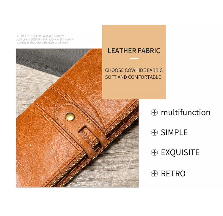 RFID Anti-Theft Pánská a dámská peněženka z pravé kůže & Klip na peníze