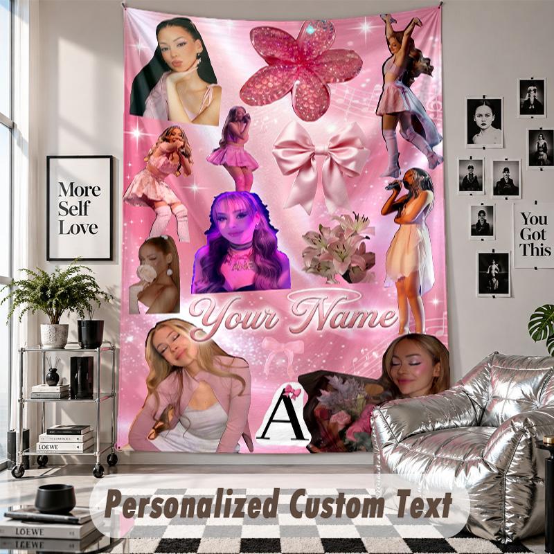 Wall Hanging Tapestry With Custom Name & Text, Ayliva Decorative Tapestry For Bedroom