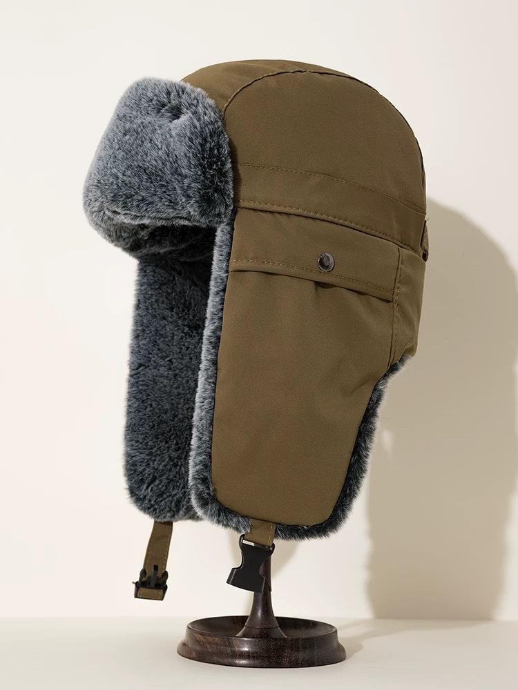 Thunderbolt Hat Men and Women Winter Padded Thickened Ear Protection Cap Cycling Outdoor Ski Ins Warm Cold Cotton Cap