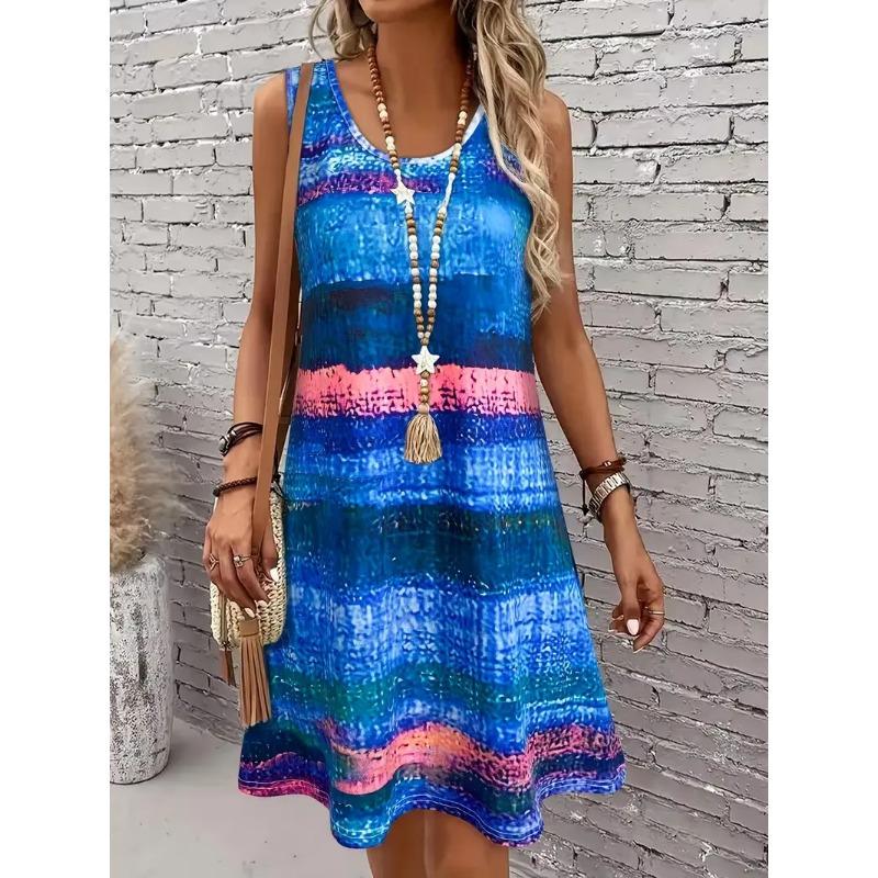 Women's fashionable round neck sleeveless tank top is suitable for daily casual wear in spring, summer and autumn