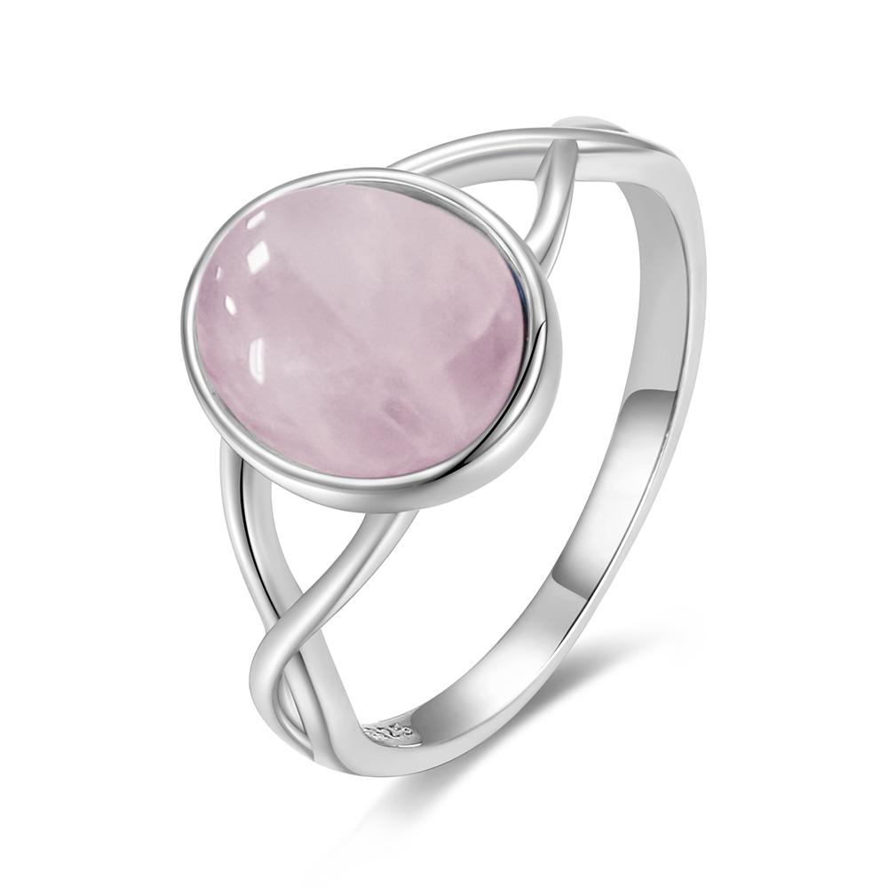925 Silber Natursteinringe Mit Amethyst Einfacher Lila Ovaler Ring 8*10mm Feiner Schmuck Geschenke für Freundinnen für Frauen