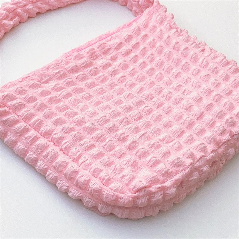 Bolsa Transversal e Tote Grande em Lona Estilo Japonês Nuvem Bolha para Estudantes