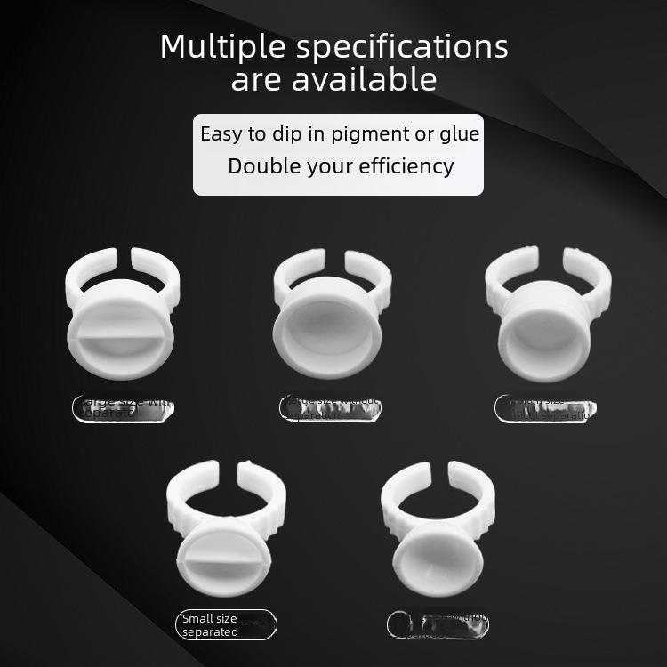 Large Semi-Permanent Tattoo Ring Cups & Eyelash Grafting Tool Set