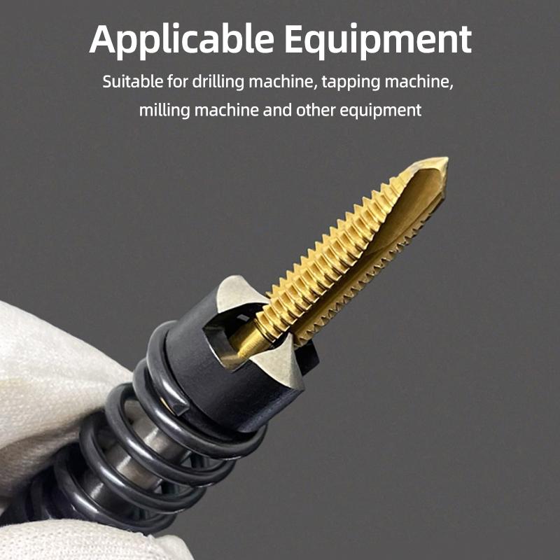 High Speed Steel Chamfer Drill Bit Deburring Tap Chamfer Tool Straight Flute Tapping Burr Removal Tools Milling Compound Cutter