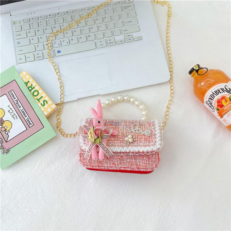 Entzückliche Mini-Kaninchen-Handtasche Für Kinder Trendige Stilvolle Canvas-Umhängetasche Für Mädchen