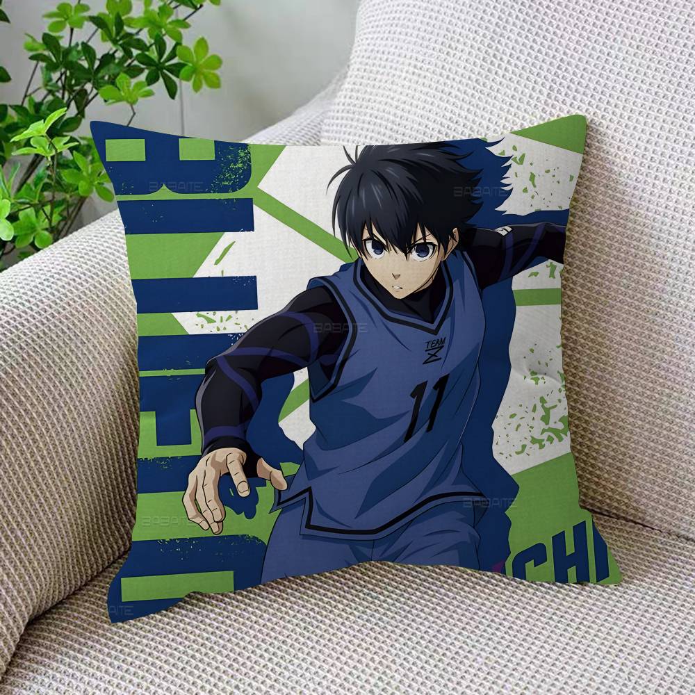 Vintage Classic B-Blue L-Lock Anime Cushion Cover Pillow Cover Decor Pillowcase Printed Cushion Case For Couch