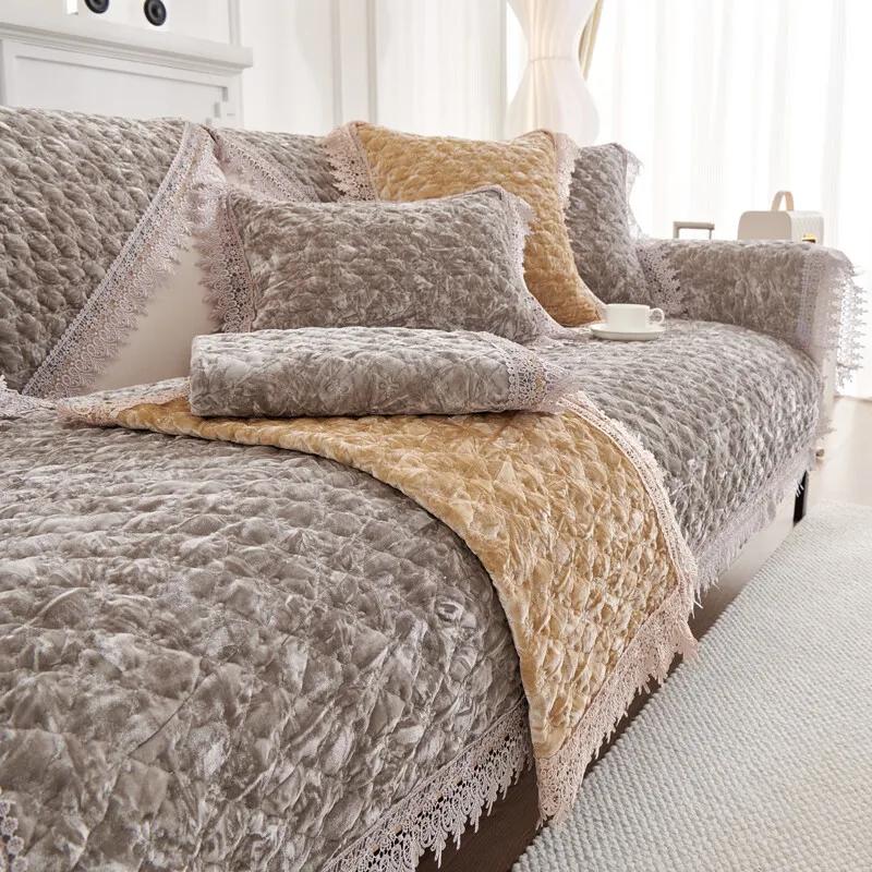 

Современный минималистский легкий роскошный бархатный диван-подушка, всесезонный универсальный нескользящий диванный чехол, ткань для гостиной, подушки, ткань 70x70