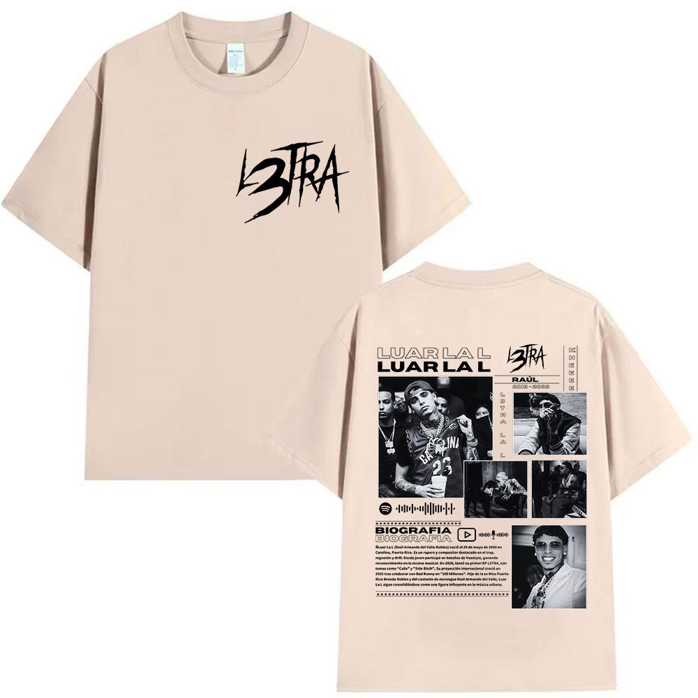 Rapper Luar La L L3tra Album 2025 Graphic T Shirt Mens Hip Hop Gothic Short Sleeve Cotton Tshirt Vintage Punk Clothing Tshirts