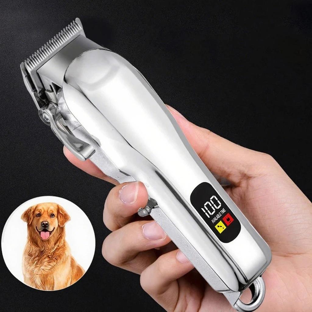 Professional Cordless Electric Pet Clipper Low Noise Dog Hair Trimmer Grooming Shaver Cutter Machine for Dogs Cats