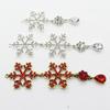 LKERAN Snowflake Pendant Button 3Pcs Alloy Craft Rhinestone Hanging Party/Christmas Decoration Crystal Accessories