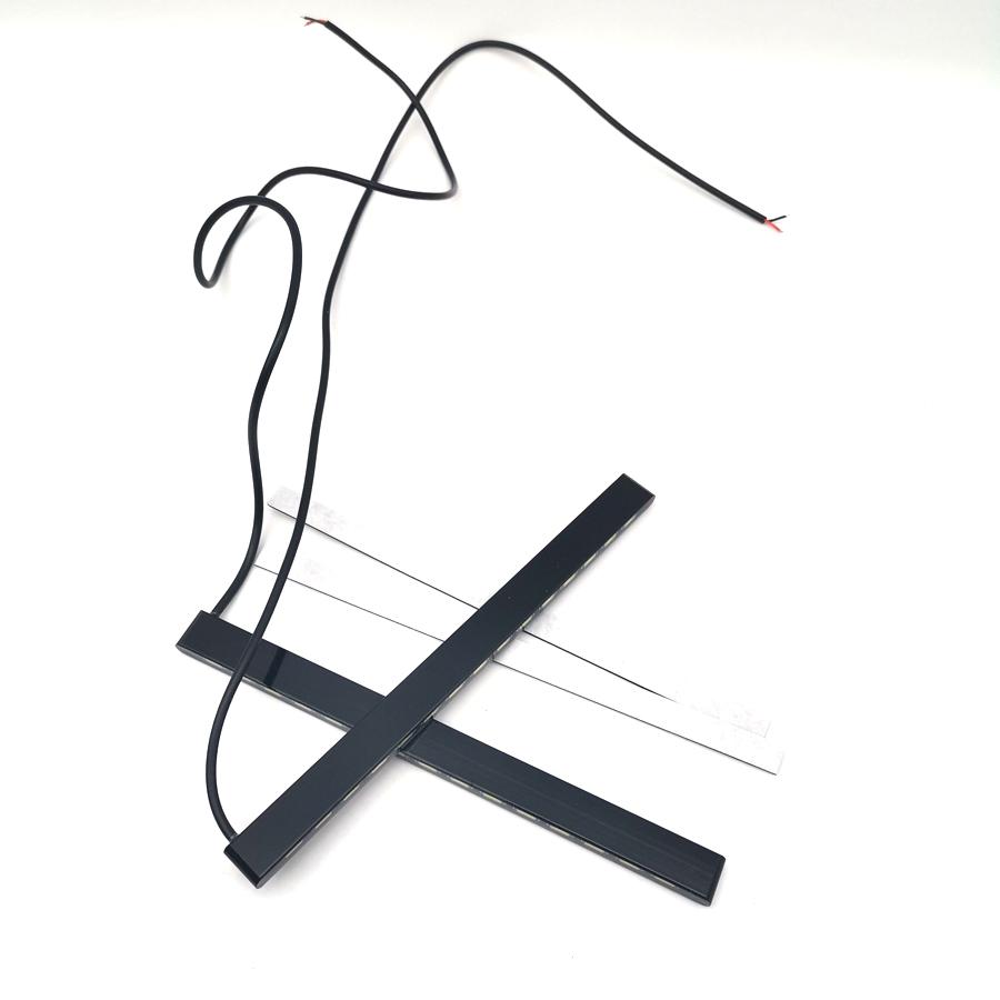 2pcs Ultra-Thin Car Fog Strip White LED DRL Driving Daytime Running Light Lamp