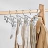 5PCS Gold Metal Trouser Racks,Space Aluminum Durable Thickened Storage Rack with Clips for Skirts,Light Luxury Pants Hangers