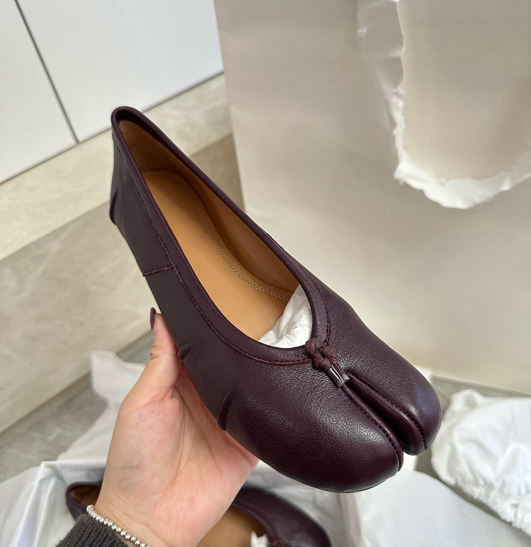 

[Migua] M6 Плиссированные балетки Tabi с раздвоенным носком - Niche Style Pig Trotters Size 39