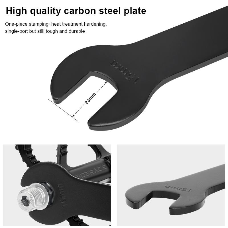 Fahrradpedalschlüssel Extra langer Griff Langlebig MTB Mountainbike Pedale Einbau Ausbau Demontage Ersatz Schraubenschlüssel Reparaturwerkzeug 15mm