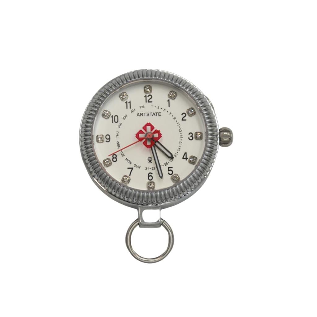 Nurse Watch Pocket Watch Keychain Clock Waterproof Nurse Unisex Radio Controlled Watch [Artstate AS3259A]