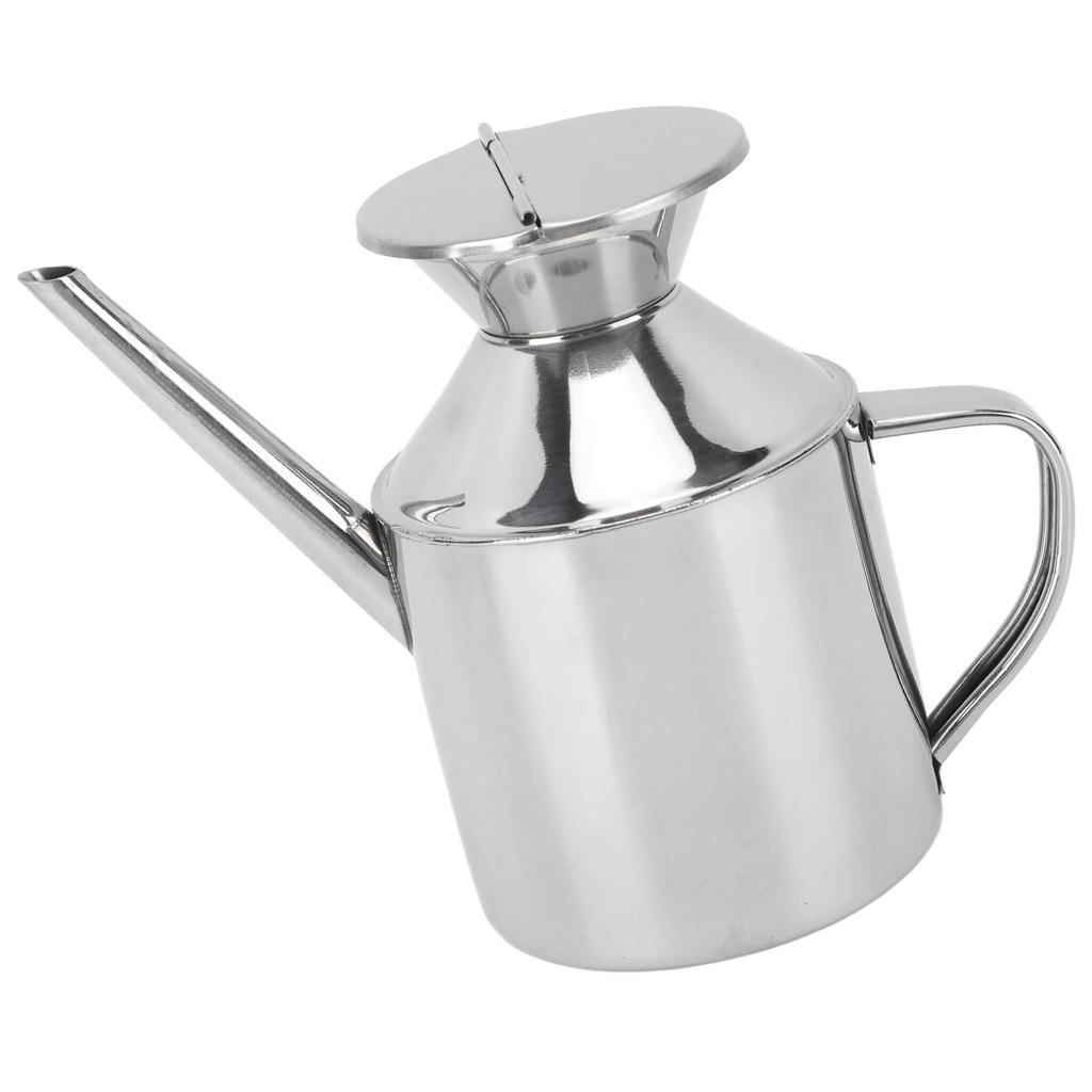 Stainless Steel Oil Can Multipurpose Oil Container Oil Dispenser Bottle for Soy Sauce Vinegar Cooking Wine