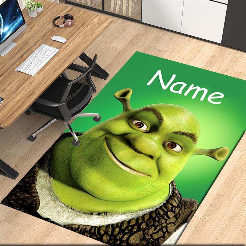 Benutzerdefinierter Name Shrek Bedruckter Teppich für Bürostuhl Wohnzimmer Schlafzimmer Küchenraum Dekor Geschenke