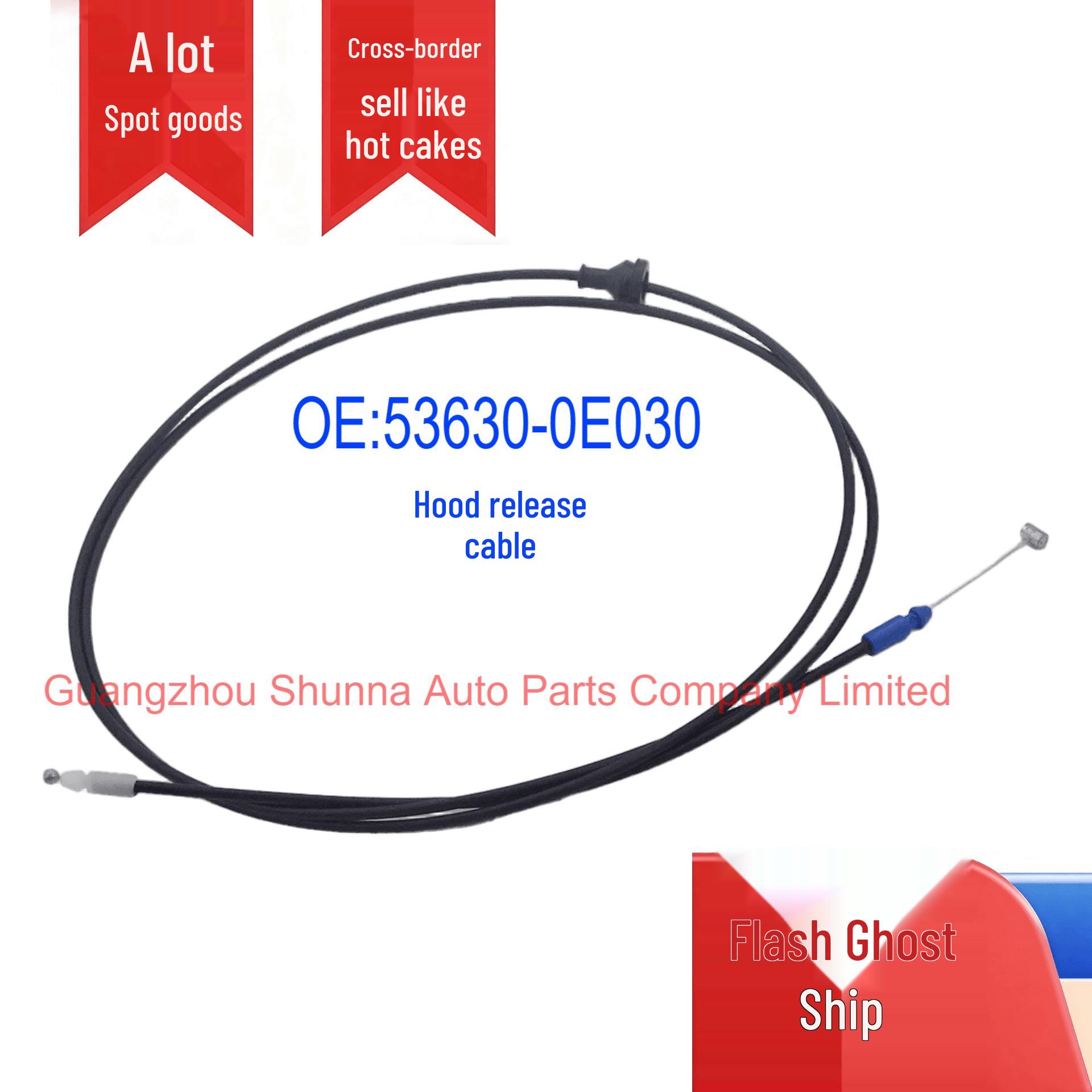 Toyota Highlander Hood Release Cable 2009+ (ASU40, GSU45) 53630-0E030 Includes hood release components