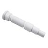 Grey Flexible Waste Flush Pipe Extendable To 1M Length with 50mm Diameter PVC for Shower and Bath Drain Installations