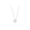 TIFFANY &CO. Elsa Peretti® Open Heart Hollow Heart-shaped Sterling Silver Crystal Necklace Women's Silver 37690937-silver F