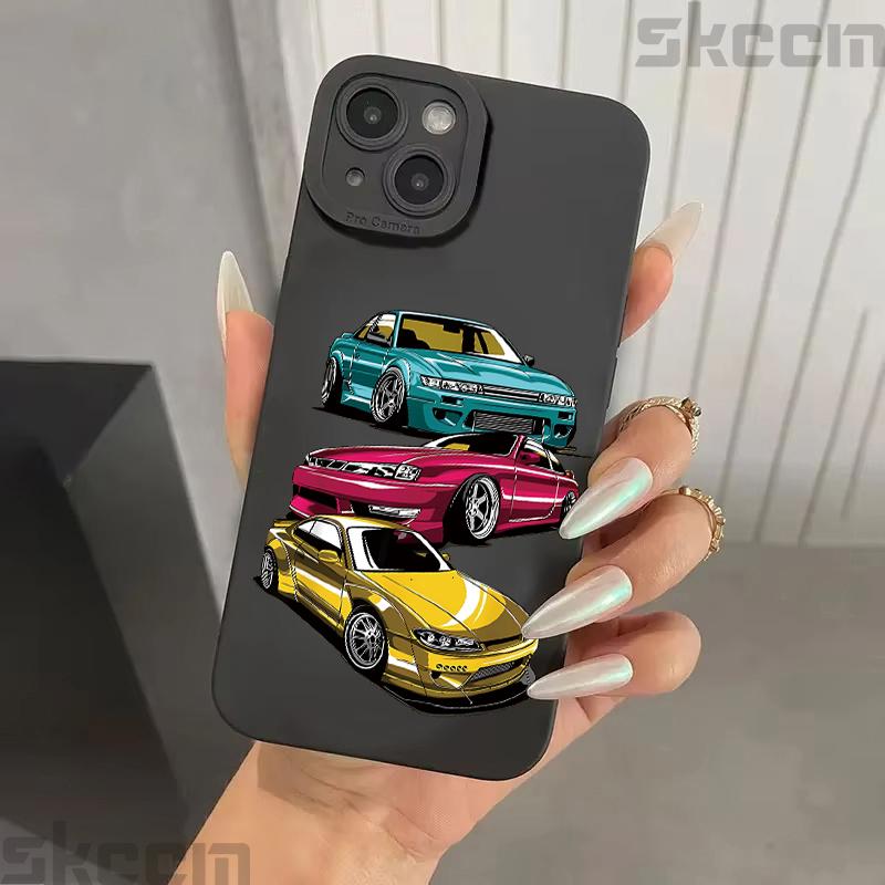 Creative And Cool Car Pattern Soft TPU Phone Case For iPhone 17 16 15 14 13 12 11 Pro Plus Max Mini 17 Air 16E XS X XR Cover