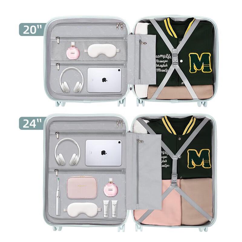 MGOB PC Hardshell Scratch-Resistant Spinner Suitcase