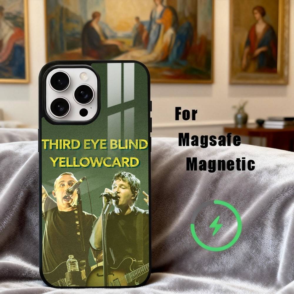 

Rockin Y-Yellowcard Band Phone Case For iPhone17,16,15,14,13,12,11 Plus,For Magnetic Wireless Charge Cover iPhone12PRO