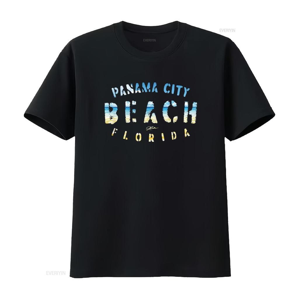 Panama City Beach FL T Shirt vintage Washed Stretched Slightly homme Versatile Casual Comfortable graphic streetwear