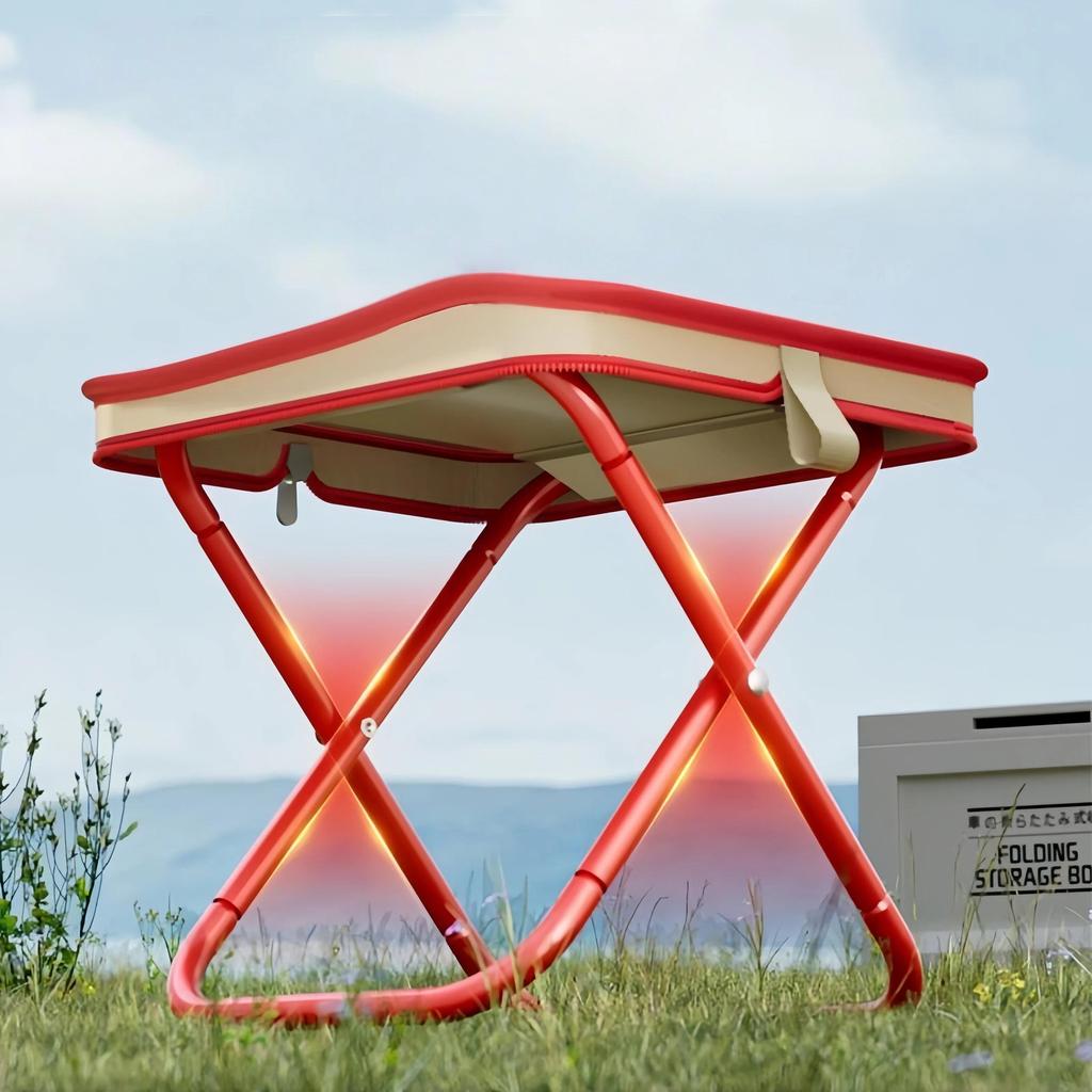 Portable Camping Stool with Oxford Fabric – Ultralight Folding Seat for Hiking, Fishing & Outdoor Travel  Pencil Bag Stool