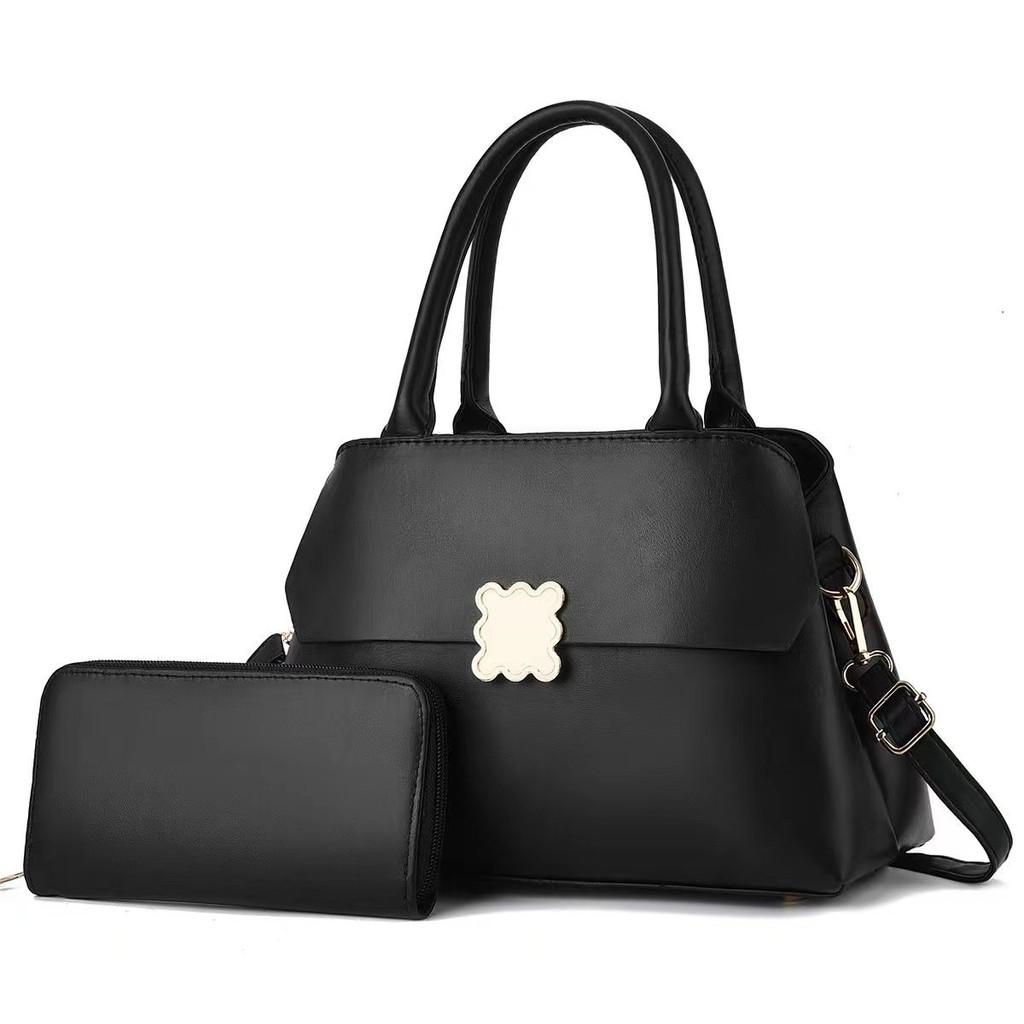 Элегантная мягкая винтажная сумка-ведро из ПУ для женщин с просторным внутренним отделением и деталями в виде цепочки чёрный