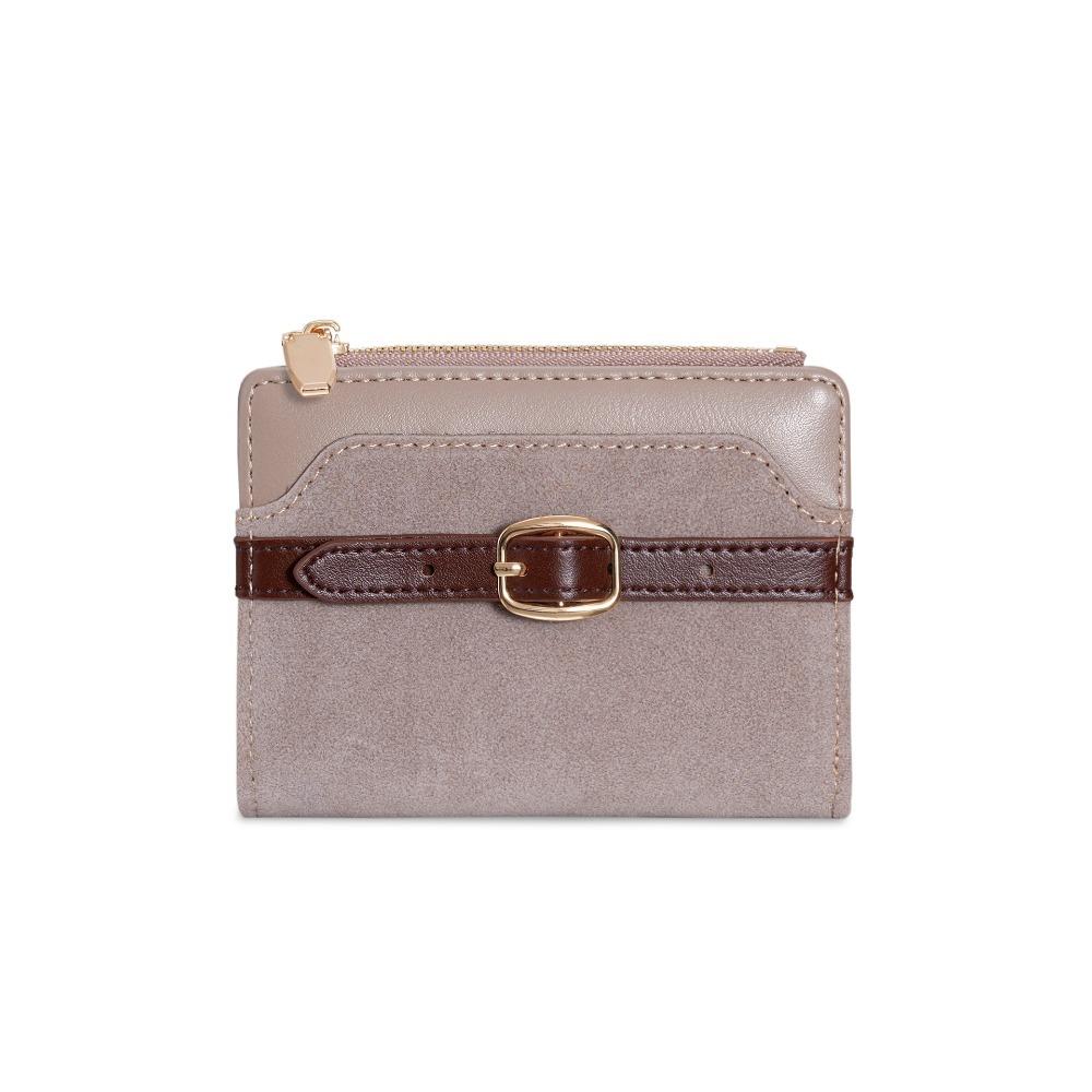 

Fashionable PU Leather Short Wallet Zipper Hasp Multifunctional Money Bag Large Capacity Card Holder Female Women хаки