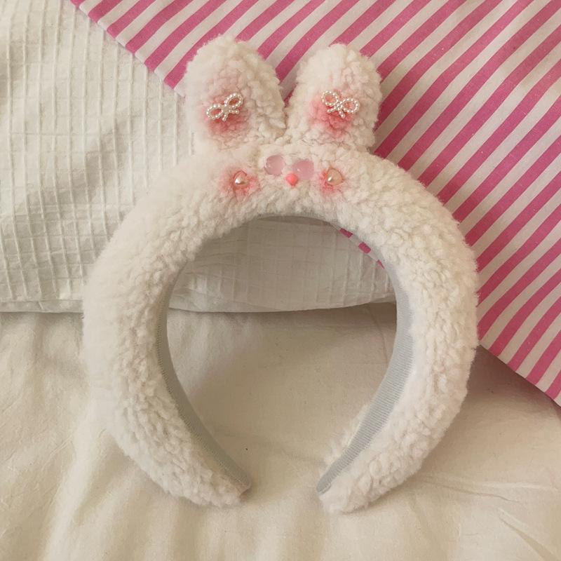 

Животное Маленький Медведь Плюшевая Повязка на Голову Розовая Свинья Шапка на День Рождения Мультяшный Обруч для Волос Аксессуары для Волос Повязка для Мытья Лица