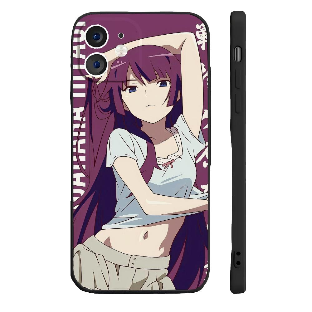 Hitagi Senjougahara Phone Case Silicone Soft For IPhone 16 15 14 13 12 11 Plus Pro Max Plus