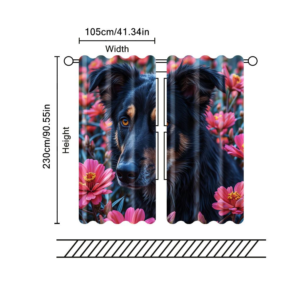 Filtering Curtains Excluding Rods Non Movable Without Batteries Dog Use Bedrooms Living Rooms Set Of 2 Made Polyester Area Decor