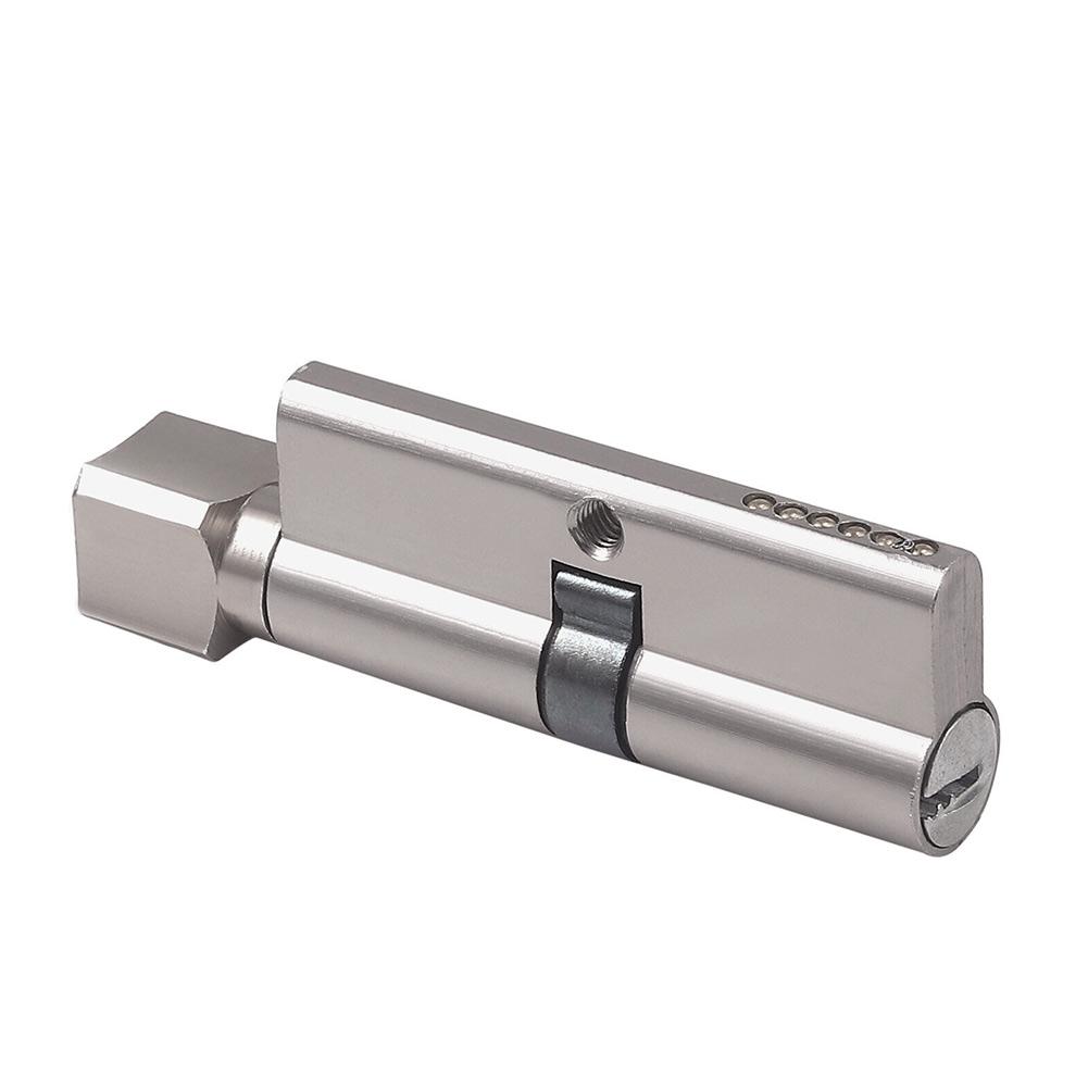 UPVC Thumb Turn Door Lock Cylinder, Multi Way Lock Principle, Anti Drill and Master Key Opening, 3 Keys Kit , Silver Tone